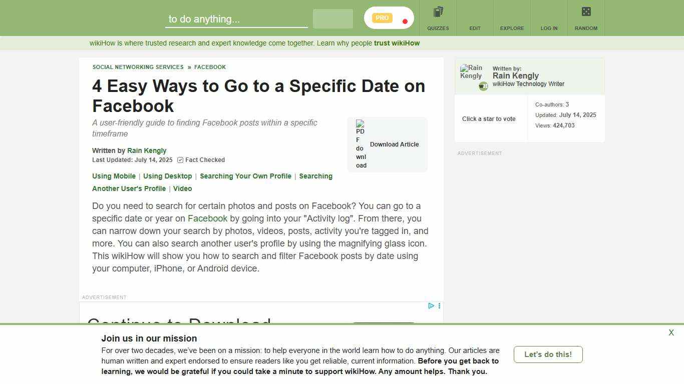 How to Jump to a Year on Facebook: Mobile and Desktop